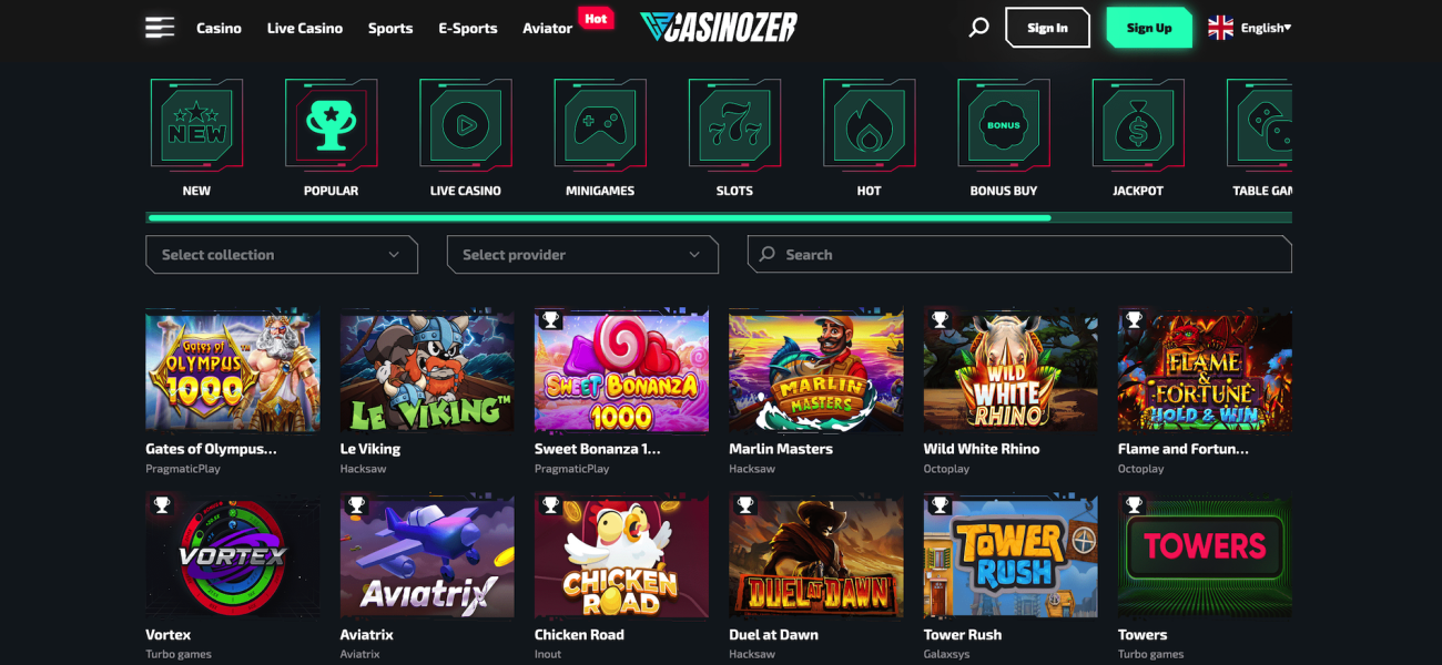 casinozer jeux